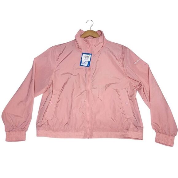 Columbia Windbreaker Women's XL Soft Pink Time Is Right Lightweight Jacket - Picture 1 of 12
